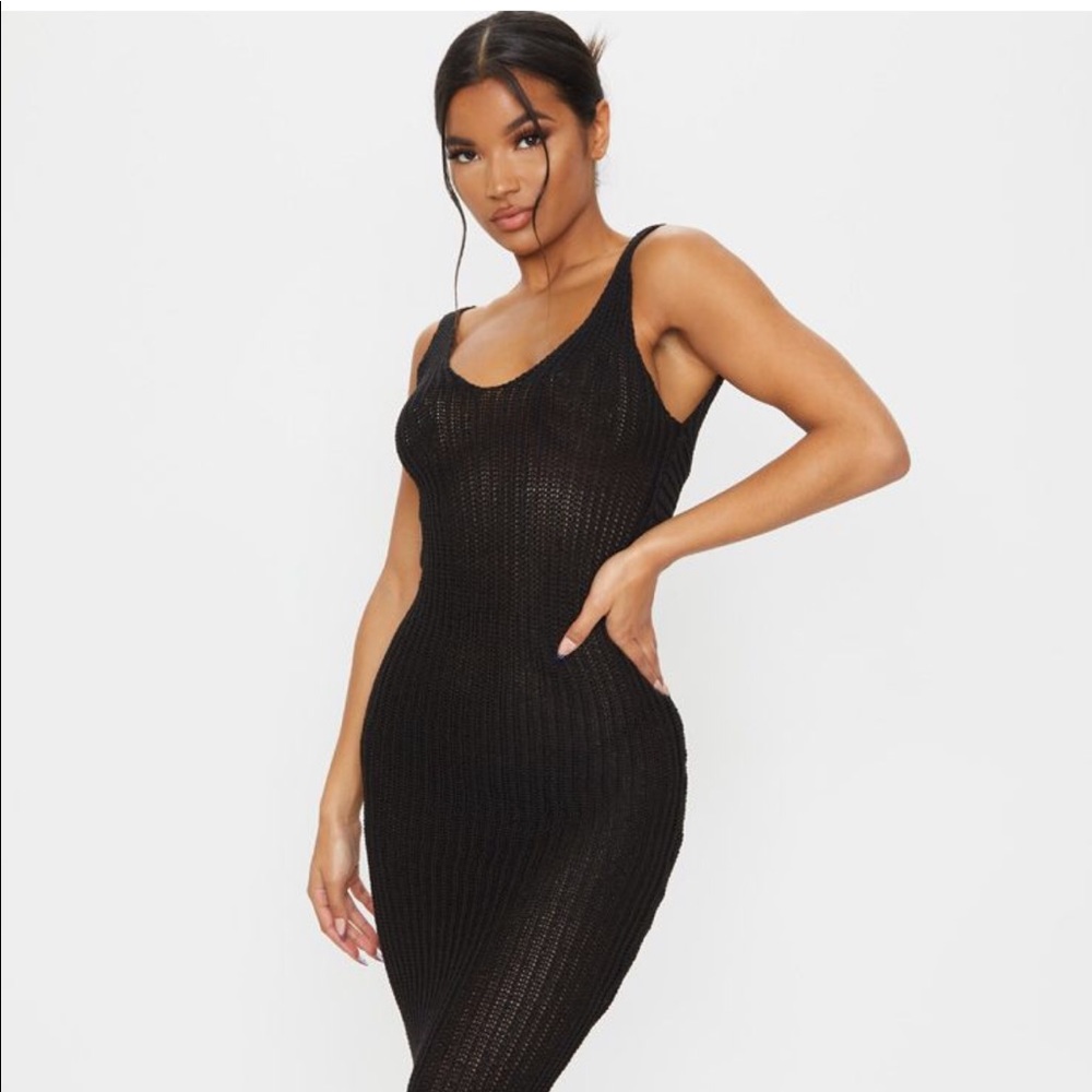 Black PLT knitted dress